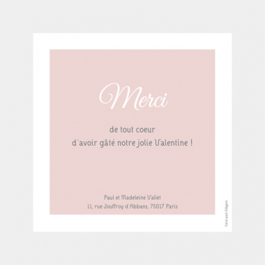 Remerciements naissance Doux balancement