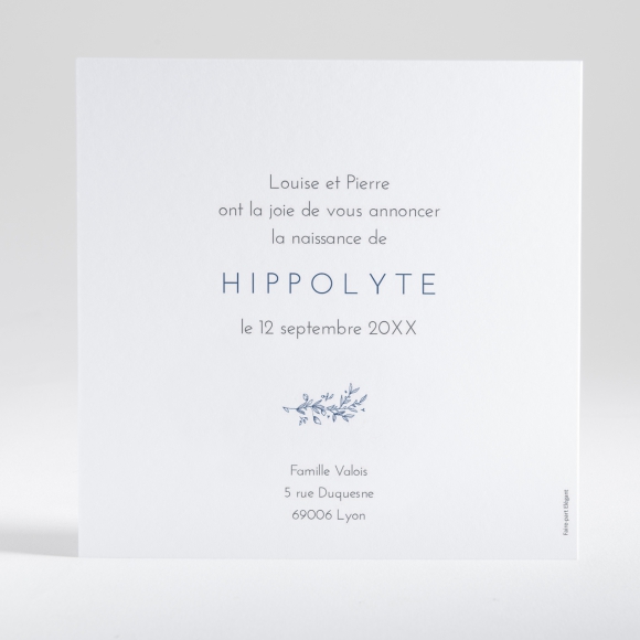 Faire-part de naissance Branche en or photo