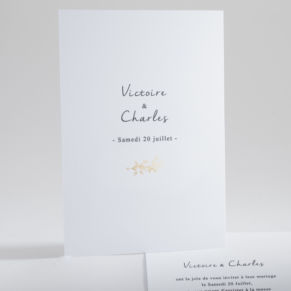 Faire-part de mariage Botanic gold chic