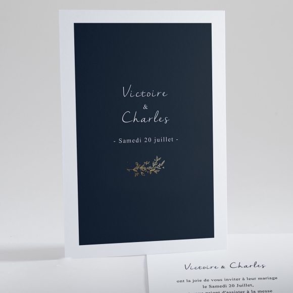 Faire-part de mariage Botanic gold chic