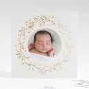 Faire-part de naissance Mon bijou photo or