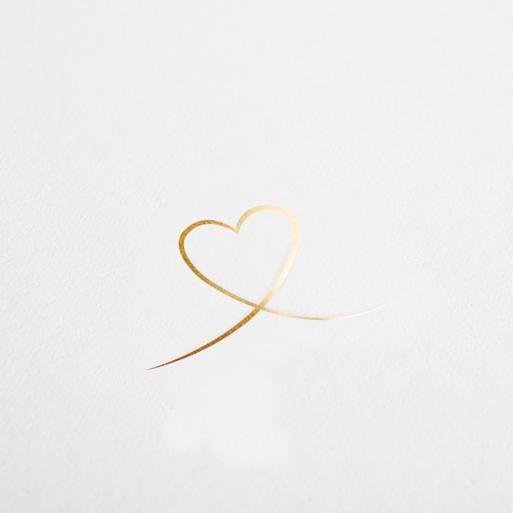 Faire-part de naissance Petit cœur doré