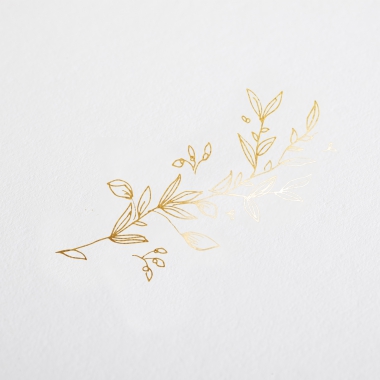 Faire-part de mariage Botanic gold chic