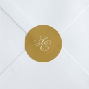 Stickers mariage Traditionnel Monogramme