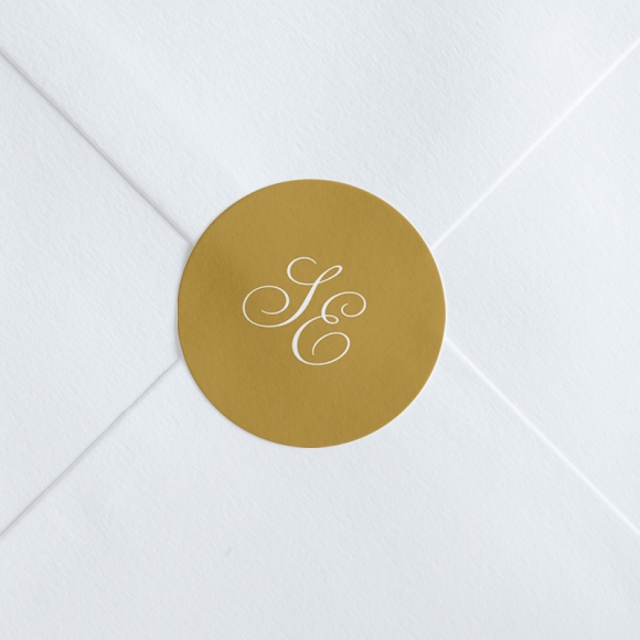 Stickers mariage Traditionnel Monogramme
