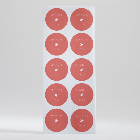Stickers baptême Elégante étoile