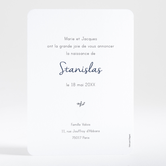 Faire-part de naissance Brindille dorée