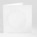 Faire-part de naissance Vierge Couronne gaufrage
