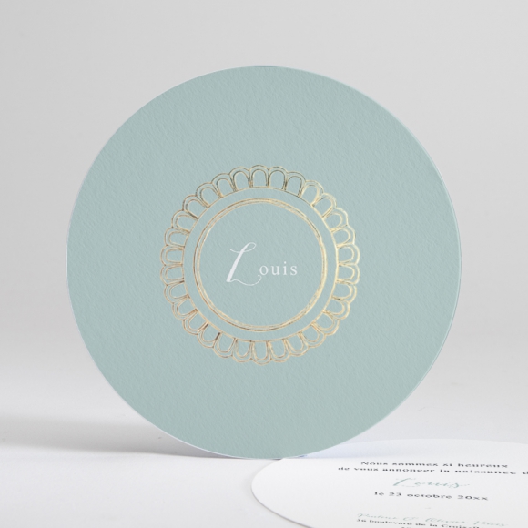 Faire-part de naissance Médaillon tout doux