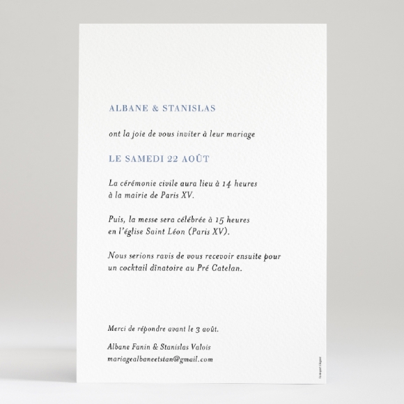 Faire-part de mariage Empreinte