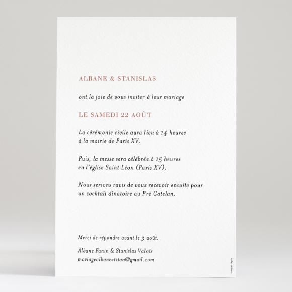 Faire-part de mariage Empreinte