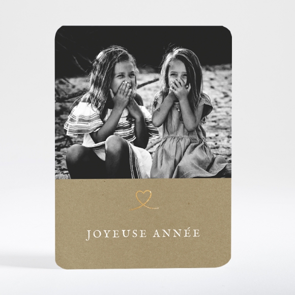 Carte de voeux Une famille en or