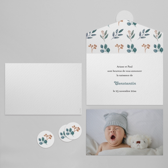 Faire-part de naissance Liberty