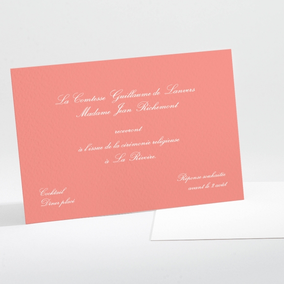 Carton d'invitation mariage Traditionnel rectangle