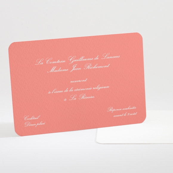 Carton d'invitation mariage Traditionnel rectangle