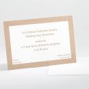 Carton d'invitation mariage Kraft classique