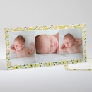 Faire-part de naissance Liberty trois photos