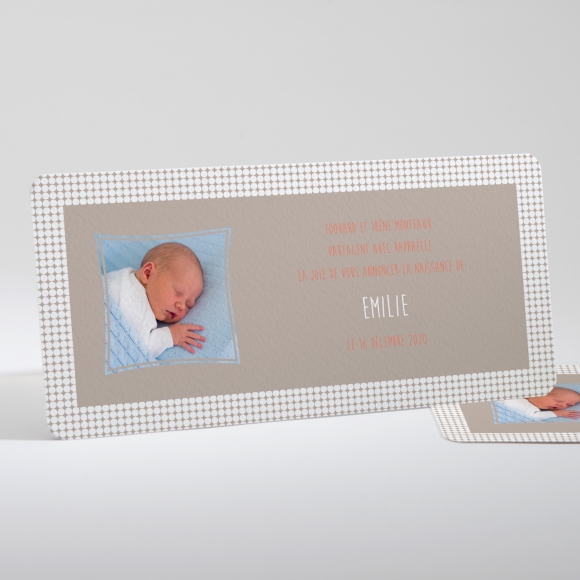 Faire-part de naissance Pois modernes