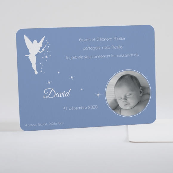 Faire-part de naissance Douce fée aux étoiles