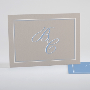 Faire-part de naissance Double monogramme