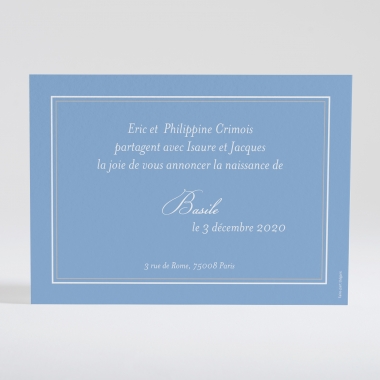 Faire-part de naissance Double monogramme