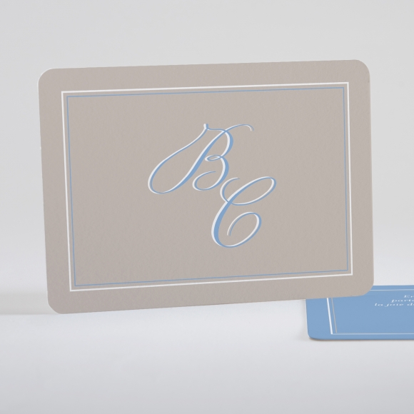 Faire-part de naissance Double monogramme