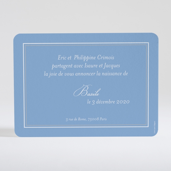 Faire-part de naissance Double monogramme