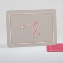 Faire-part de naissance Double monogramme