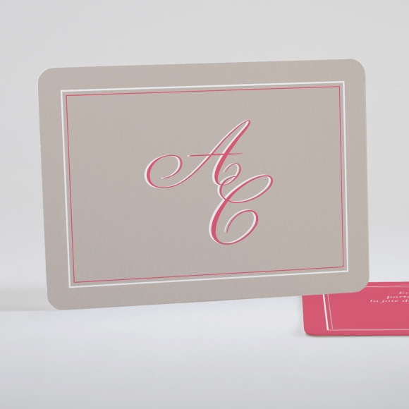 Faire-part de naissance Double monogramme