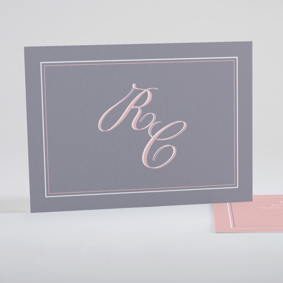 Faire-part de naissance Double monogramme