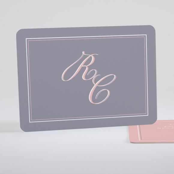 Faire-part de naissance Double monogramme