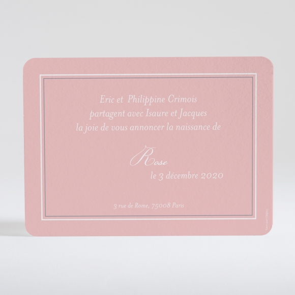 Faire-part de naissance Double monogramme