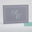 Faire-part de naissance Double monogramme