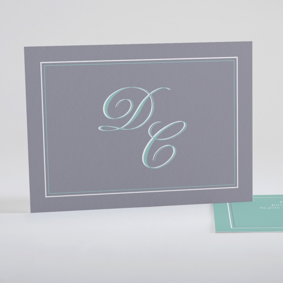 Faire-part de naissance Double monogramme