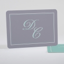 Faire-part de naissance Double monogramme