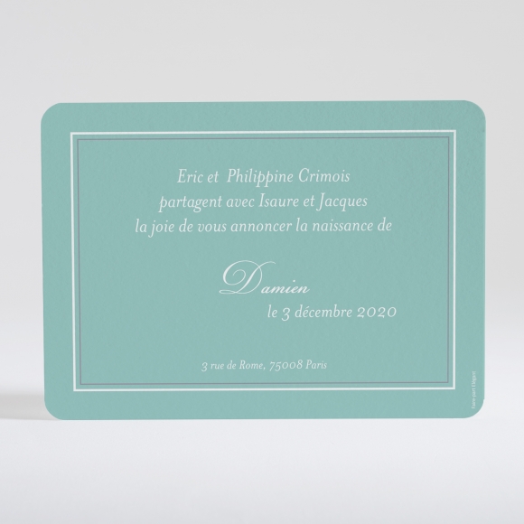 Faire-part de naissance Double monogramme