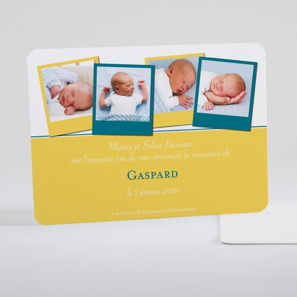 Faire-part de naissance Quatre polaroids