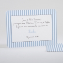 Faire-part de naissance Rayures recto verso