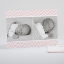 Faire-part de naissance Rayures zigzag chic