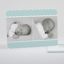 Faire-part de naissance Rayures zigzag chic