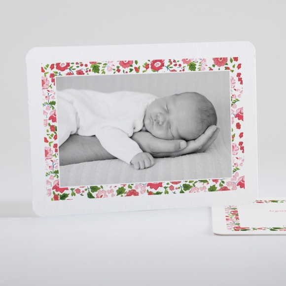 Faire-part de naissance Cadre liberty