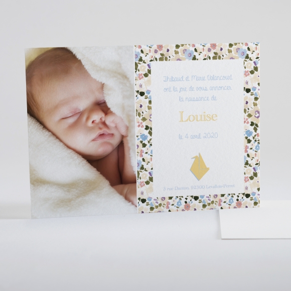 Faire-part de naissance Le chant du liberty