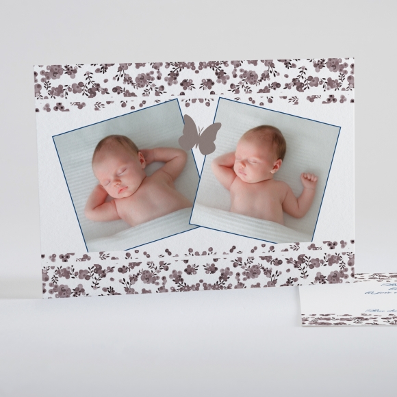 Faire-part de naissance Petit liberty papillon