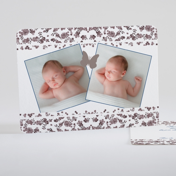 Faire-part de naissance Petit liberty papillon