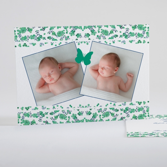 Faire-part de naissance Petit liberty papillon