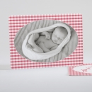 Faire-part de naissance Girafe petit vichy