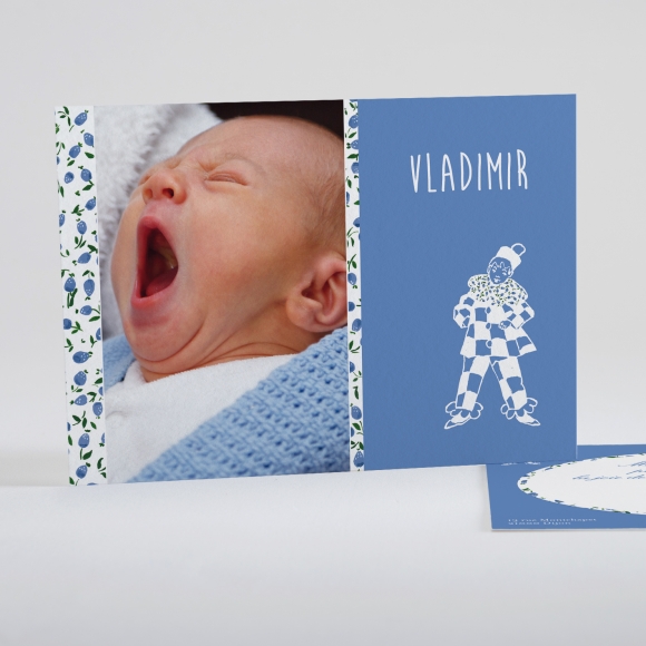 Faire-part de naissance Joli clown liberty