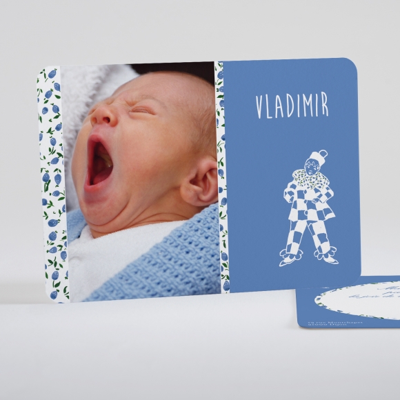 Faire-part de naissance Joli clown liberty