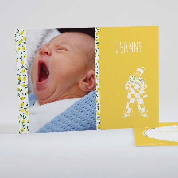 Faire-part de naissance Joli clown liberty