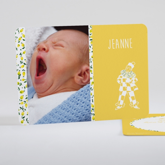 Faire-part de naissance Joli clown liberty